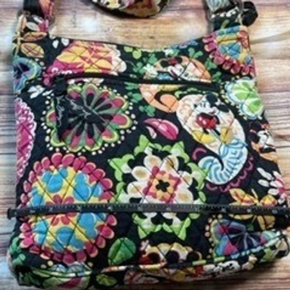 Vera Bradley‎ Disney Mickey Mouse Paisley Celebration Quilted Hipster Crossbody